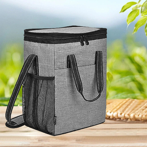 Wilson Custom 600D Insulated Lunch Bag 6 <b>Bottle</b> Wine Carrier Insulated & Padded Wine Cooler Bag with Handle AndShoulder Strap - Product Image 2
