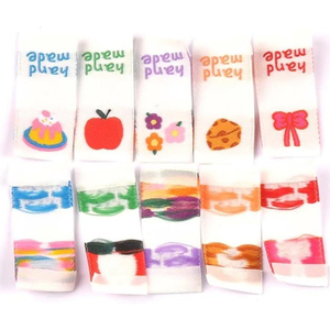 Etiquetas Tejidas Personalizadas para Ropa, Etiquetas con Logotipo, Etiquetas de Damasco y Satén para Prendas, Etiquetas de Marca OEM de Alta Calidad, Suministro al por Mayor - Product Image 1