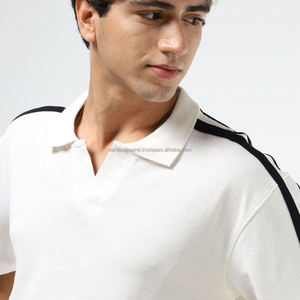 Nardon Apparel Good Quality 2025 New Product Sleeve Black <b>Stripped</b> Men'S Short-Sleeved Polo Shirt Design - Product Image 5