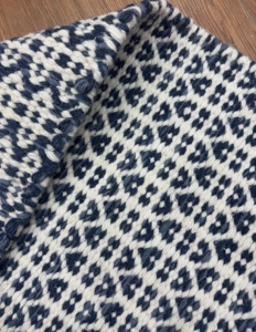 “Handwoven Indigo Navy & <b>Ivory</b> Geometric Diamond Dhurrie <b>Rug</b> – Boho Modern Floor Carpet for Living Room & Bedroom - Product Image 2