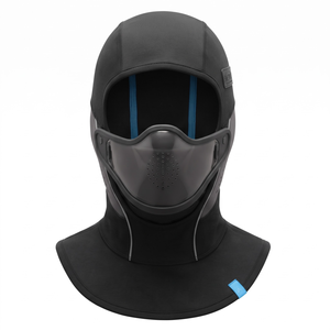 Balaclava technique en nylon mérinos 240 GSM de qualité supérieure avec écran buccal amovible en polycarbonate, masque de ski streetwear, personnalisable OEM - Product Image 1
