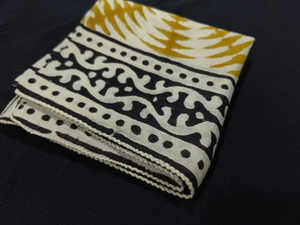 Foulard carré ethnique en coton fait main, imprimé à la main, motif floral, ensemble cravate et bandeau, doux pour la peau, cadeau d'été, Saint-Valentin - Product Image 4