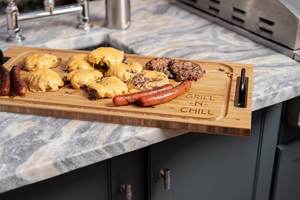 Patterson Rectangle Wood Chopping Block With Handle Personalized Engraved Family <b>Name</b> Kitchen Serving Board UO india UO - Product Image 3