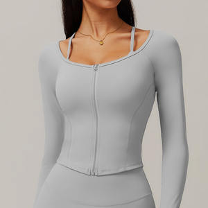 Breathable Nylon <b>Tights</b> Yoga Top Halter Elastic Waist Womens Yoga Set Activewear Slim Gym Sportswear Plaid <b>Pattern</b> Front Logo - Product Image 3