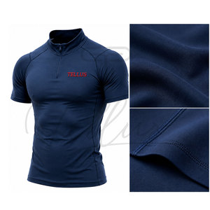 Camiseta de compresión al por mayor para hombre, poliéster y spandex, transpirable, para correr, atlética, para gimnasio. - Product Image 5