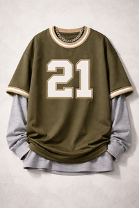 เสื้อยืดสไตล์เสื้อฟุตบอลสำหรับผู้ชาย ผ้าเนื้อบางเบา ระบายอากาศได้ดี ออกแบบมาเพื่อการฝึกซ้อมหนัก การแข่งขัน และกิจกรรมกีฬาต่างๆ - Product Image 5