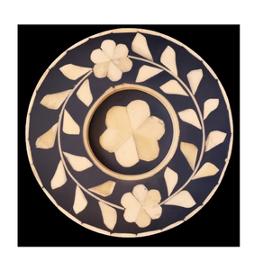 Portavelas con incrustaciones de hueso, diseño circular y de hojas, portavelas para velas de té, hecho a mano, artículo decorativo para el hogar - Product Image 6