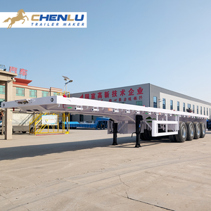 China Best Designed 40 Feet Flatbed Trailer 3 Axles <strong>Container</strong> Trailer for Africa - Product Image 6
