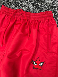 Custom Red Streetwear Baggy Windbreaker Pants Unisex Oversized Nylon Tracksuit Bottoms Hip Hop Joggers <b>Y2K</b> Wide Leg Trousers - Product Image 6