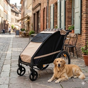 KS-6200 Independent Suspension Pet Stroller Bike Trailer Jogger for Big <b>Dog</b> Aluminum Frame <b>Light</b> Weight Water Resistant Fabric - Product Image 5