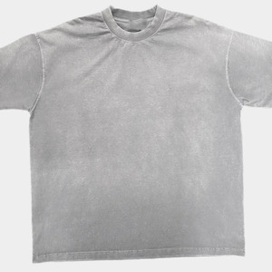 Vintage Sunfaded Washed Grey <b>T</b> Shirt Oversized Heavyweight Retro Faded Tee Soft Cotton Custom Logo OEM Bulk Streetwear Plain - Product Image 6