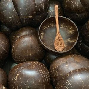 Bol en noix de coco 2026, matériau écologique et propre, idéal pour servir des smoothies et une présentation élégante en cuisine – Vente Flash - Product Image 6