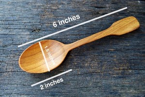 Acacia Wood Salad <b>Serving</b> <b>Spoon</b> Set of 3 Pcs Handpainted Wooden Dessert <b>Spoons</b> for Home Kitchen Restaurant - Product Image 3