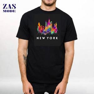 T-shirt pour homme à manches courtes, 100% coton, imprimé en sérigraphie personnalisée, orienté vers l'exportation, taille plus, meilleure qualité, séchage rapide, respirant - Product Image 1