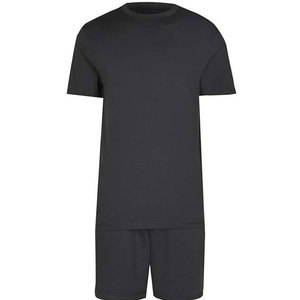 Ensemble personnalisé deux pièces : T-shirt à manches courtes col rond et short, coupe classique, décontracté, 100 % coton jersey respirant, couleur unie - Product Image 4