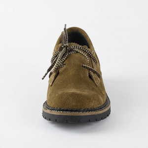 Men's Vintage Olive PU Oxford <b>Shoes</b> Round Toe Lace-Up <b>Lightweight</b> <b>Waterproof</b> Anti-Slip Casual <b>Walking</b> Sneakers - Product Image 2