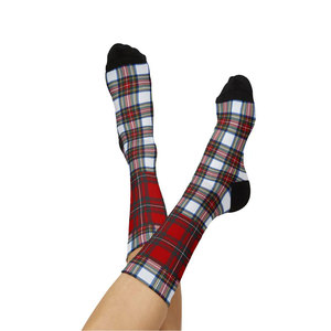 Calcetines a cuadros rojos unisex personalizados al por mayor, calcetines clásicos con estampado Royal Stewart, transpirables, de caña media, los más vendidos - Product Image 4