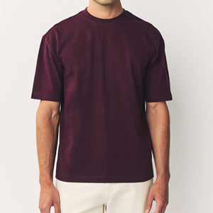 Camiseta de Cuello Redondo de Algodón de Alta Calidad OEM, Tejido de Punto Informal para Fitness, Logotipo Personalizado en la Parte Delantera, Transpirable y de Secado Rápido - Product Image 4