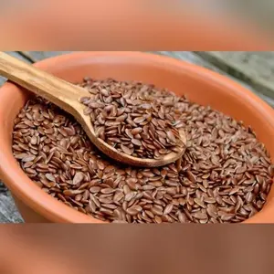 Graines de lin brunes/dorées biologiques moulues, riches en acides gras oméga-3 ALA, fibres alimentaires, nutriments, prêtes à l'emploi pour la santé cardiaque - Product Image 3