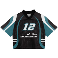 Jersey de Hockey sobre Hielo Personalizado de Alta Calidad para Hombre, Blanco, Rojo y Negro, Talla 66, Cuello en V, Manga Corta, Malla Transpirable, Ropa Deportiva, Talla Adulto