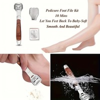 Râpe à cuticules en acier inoxydable avec 10 lames de rechange, sans odeur, double face, à long manche, jetable, pour soins des pieds