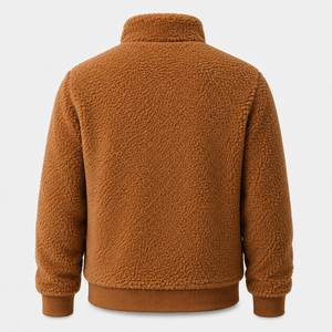 Veste Teddy Homme Tendance en Polaire Épaisse – Manteau d'Hiver Confortable avec Personnalisation OEM - Product Image 3