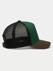 Casquette Trucker Unisexe Vert Forêt à Visière Courbe, en Toile Respirante avec Maille, Fermeture Snapback, Style Décontracté Urbain, Réglable, pour l'Extérieur et le Quotidien - Product Image 6