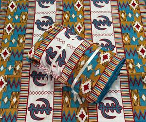 Printed Cotton <b>Fabric</b> Woven <b>Textile</b> Geometric Pattern Cloth for Garment <b>Home</b> Decor - Product Image 1