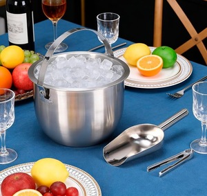 Cubo de Hielo de Acero Inoxidable Estilo Americano con Asa, Tapa y Pinzas, Enfriador de Hielo de Doble Pared Aislado para Restaurante, Bar, Fiesta, Moontstar - Product Image 6