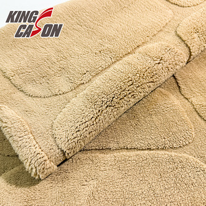 Kingcason Loại Khác Nhau Mùa Đông Vải May Mặc <span class=keywords><strong>T</strong></span>ố<span class=keywords><strong>t</strong></span> Tay Cảm Giác Dày Polyester Jacquard <span class=keywords><strong>Sherpa</strong></span> Vải Cho Người Phụ Nữ Áo Khoác - Product Image 3