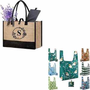 Bolsa de Compras Ecológica de Yute Natural con Asas de Algodón Resistentes y Diseño Duradero - Product Image 5