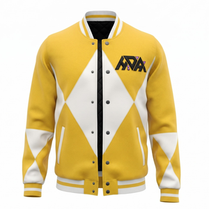 Veste universitaire en laine pour hommes, style baseball, avec broderies personnalisées, fermeture à boutons-pression, manteau bomber – Fournisseur OEM ODM en gros - Product Image 1