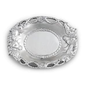 Plateau de service ovale de luxe en argent avec doubles poignées, idéal pour le rangement de friandises gourmandes, vaisselle de table festive, vente en gros - Product Image 5