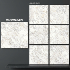 White Royal Satuario Double Charged Polished Porcelain Floor Tiles Premium Marble Design 80x80cm - Product Image 5