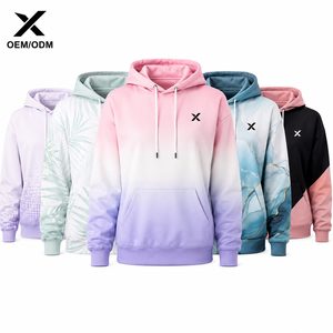 Sudadera con Capucha Degradada para Mujer X Sports City, Impresión por Sublimación, 100% Poliéster, Ropa Casual de Otoño, Diseño Personalizado ODM, Sudadera Moderna y Colorida - Product Image 1