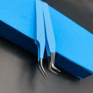 แหนบต่อขนตาแบบสแตนเลสแหนบปลายแหลมสำหรับต่อขนตาเพิ่มวอลลุ่มสามารถพิมพ์โลโก้ได้ตามต้องการแบบมืออาชีพ - Product Image 1