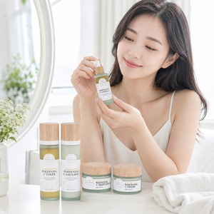 ชุดผลิตภัณฑ์ดูแลผิวหน้าแบบครบวงจร K Beauty ประกอบด้วยโทนเนอร์ อีมัลชั่น แอมพูล ครีมบำรุงกลางวัน ครีมบำรุงกลางคืน ผลิตภัณฑ์ไวท์เทนนิ่ง ซีพลัส ไนอะซินาไมด์ - Product Image 3