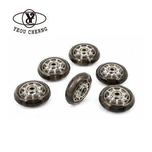 Roues en PU moulées 78A 100 mm pour chariots industriels, paniers de courses, équipements médicaux, roulettes 100x24 mm, roue silencieuse - Product Image 1