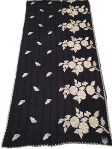 Vente en gros de châles hijab en mousseline pour femmes africaines, broderie florale, strass, longs, respirants, légers, pour l'hiver et l'été, usage quotidien, ethniques - Product Image 3