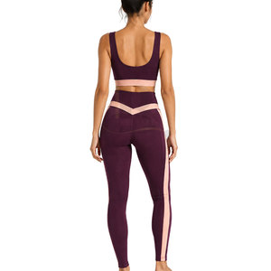 Conjunto de Yoga Premium para Mujer, Diseño Sólido, Ligero, de Spandex/Poliéster, Secado Rápido, Transpirable, 2 Piezas, para Ejercicio en Casa o Estudio - Product Image 2