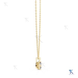 Lab Grown Diamond Oval Solitaire <b>Pendant</b> Necklace 14K 18K <b>Solid</b> <b>Gold</b> IGI Certified Wedding & Party Women's Jewelry - Product Image 5