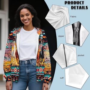 Sudadera con Capucha Personalizable con Cierre para Mujer y Adolescentes, Estilo Casual, Color Sólido, con Logotipo Frontal, Otoño/Invierno, Tallas XS-5XL - Product Image 5