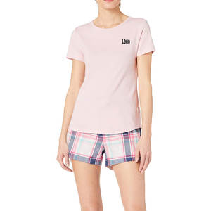 Conjunto de Moda para Mujer de Manga Corta, Top y Pantalones Cortos Elegantes con Ajuste Relajado y Cómodo 2026 - Product Image 1