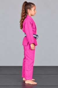 <b>pink</b> colour Custom Kids BJJ Gi Brazilian Jiu Jitsu <b>Kimono</b> Youth BJJ Uniform OEM Wholesale - Product Image 4