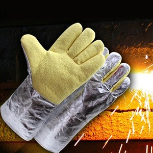 Cowhide Leather Tig Welding <b>Gloves</b> with Molten Metal Splash Test <b>Type</b> Breathable/Comfortable Reflective Strap for Welding Safety - Product Image 4