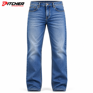 Wholesale <b>Mens</b> Wide Leg Streetwear Jeans Heavyweight Denim Relaxed Fit Custom Logo Private Label - Product Image 5