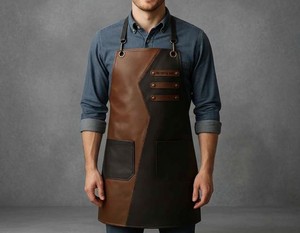 Tablier en cuir véritable avec boucles antiques, protection anti-odeur, style décontracté, matériau de qualité professionnelle pour artisans LPN-0293 - Product Image 5