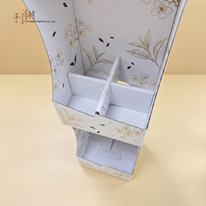 Floral Printed Self-Erecting Paperboard Display <b>Box</b> for Cosmetic Products Recyclable Four-Color Printing Custom Order Available - Product Image 4