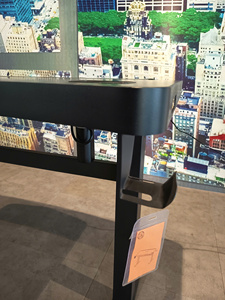 Electric <b>Height</b> <b>Adjustable</b> <b>Desk</b> Metal + PB wood, MFC surface with 3 LED light strips Type-C & USB for Home Office - Product Image 2