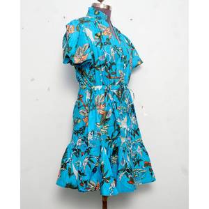 Robe courte à imprimé floral pour femmes, robe d'été bohème, mini-robe légère, tenue décontractée pour les fêtes, robe de vacances mignonne pour femmes - Product Image 5